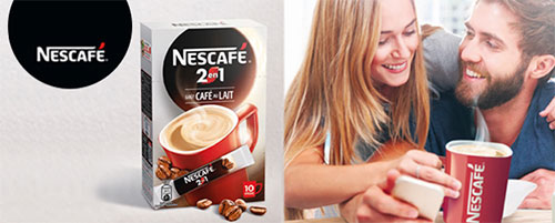 Testez gratuitement les sticks de café au lait Nescafé 2en1