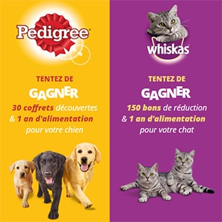 Jeu Pedigree / Whiskas : 182 cadeaux (coffrets, alimentation…)