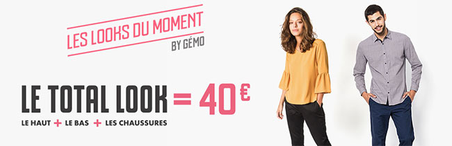 Tenue complète homme ou femme par Gémo pour 40€