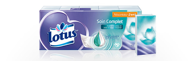 testez gratuitement les mouchoirs Lotus Soin Complet 