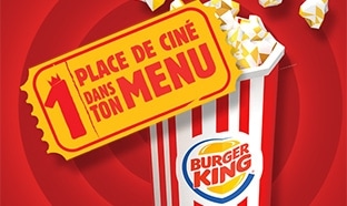 Kool King Burger King : Place de cinéma offerte