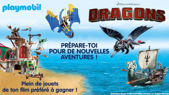 Lots Playmobil Dragon à remporter avec le jeu Gulli