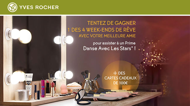 Les cadeaux à gagner au jeu DALS d'Yves Rocher