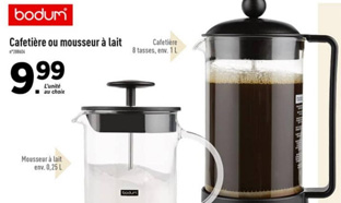 Promo Lidl : Cafetière piston Bodum à moins de 10€