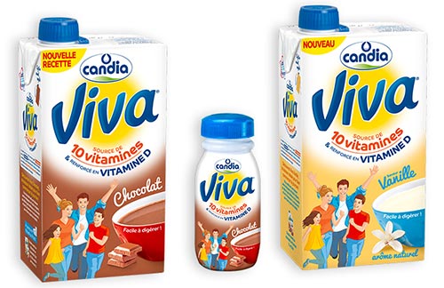 Lait Viva Vanille et Chocolat de Candia