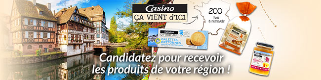 200 coffrets "Ca Vient d’Ici" de Casino à tester gratuitement