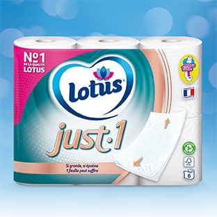 Test papier toilette Lotus Just 1 : 500 packs de rouleaux gratuits