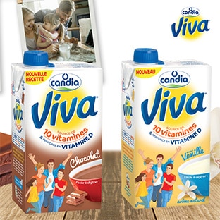 Test lait Viva Candia Chocolat et Vanille : 4000 briques gratuites