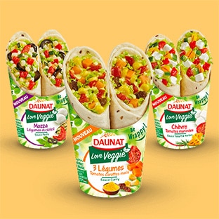 Test des wraps Daunat Veggie : 650 packs gratuits avec Sampleo