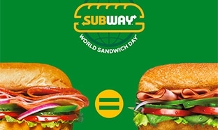 Bon plan Subway : 1 sandwich SUB15 acheté = 1 SUB15 offert