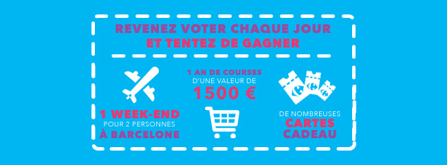 Les cadeaux à gagner au concours Top Talents de Carrefour