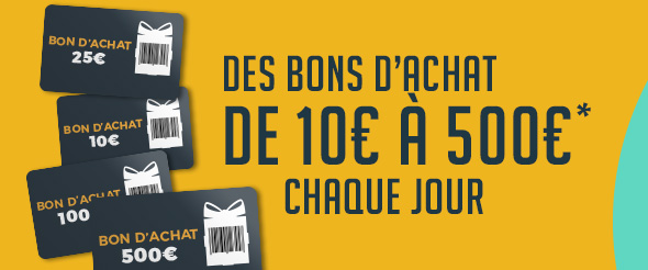 Bons d'achat à gagner aux instants gagnants Black Friday de Cdiscount