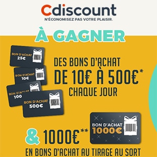 Jeu Cdiscount Black Friday : 11’005 bons d’achat à gagner