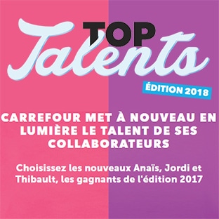 Concours Top Talents Carrefour : 90 cartes cadeaux, voyage…