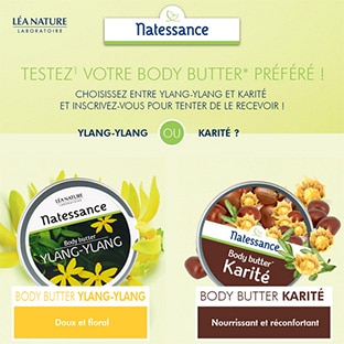Test Léa Nature : 100 Body Butter Natessance gratuits