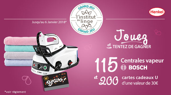 Cadeaux à gagner du jeu Henkel des magasins U