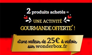 Les Crudettes : 2 produits achetés = Activité Wonderbox offerte