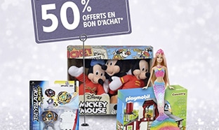 Intermarché Jouets de Noël : 50% offerts en bon d’achat dès 35€