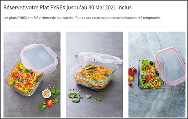 Les plats Pyrex d'Intermarché sont en rupture de stock