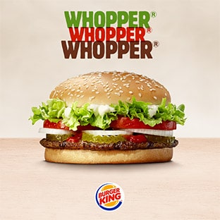 Promo Burger King : 2 Whopper pour 6€ seulement