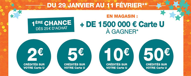 instants gagnants jeu 20 ans de la carte U en magasin