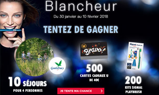 Jeu Blancheur Magasins U : Séjours, kits Signal … à gagner