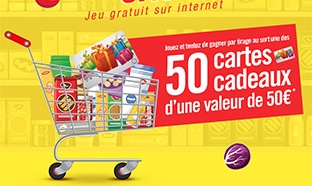 Jeu Cora Rattrapez c’est gagné : 50 cartes cadeaux de 50€