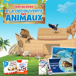 Jeu Kinder “A la découverte des animaux” : 462 lots à gagner