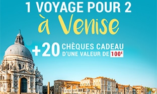Jeu Stokomani : Voyage à Venise et 20 chèques cadeau de 100€