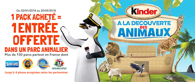 kinder parc animalier : places offertes