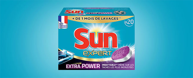 testez les tablettes lave-vaisselle Sun Expert Extra Power