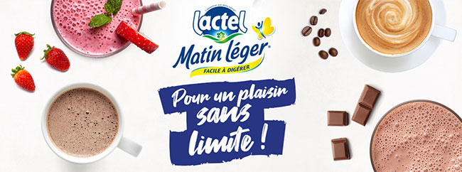 échantillon test lait Lactel Matin Léger