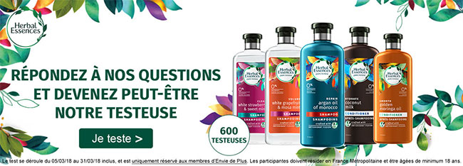 testez un shampooing et un après-shampooings pure:renew Herbal Essences