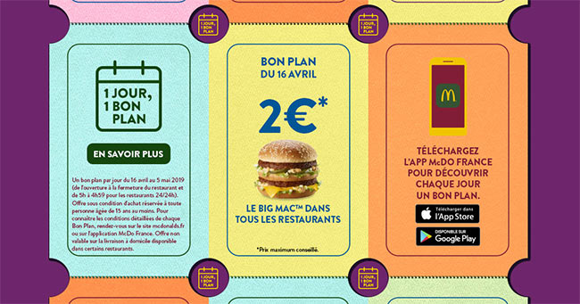 McDo 1 jour 1 bon plan : 1 offre cadeau ou promo journalière
