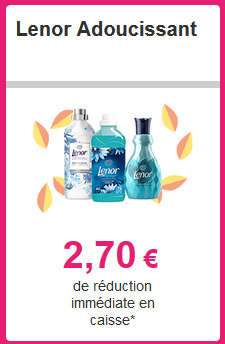 Adoucissant Lenor gratuit grâce à un bon de réduction