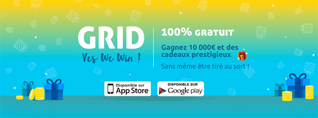 L'application Gridz loterie gratuite