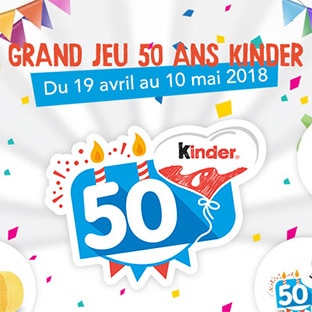 Jeu Kinder 50 ans : 520 cadeaux à gagner aux instants gagnants