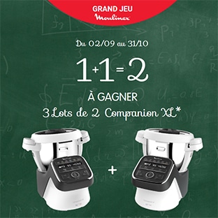 Jeu Moulinex Gagnez Partagez : 12 robots Companion / Cookeo