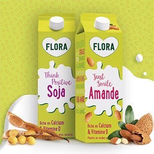 Test gratuit de boissons Flora Amande et Soja