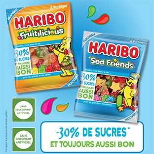 Test de bonbons Haribo -30% de sucres : 2000 packs gratuits