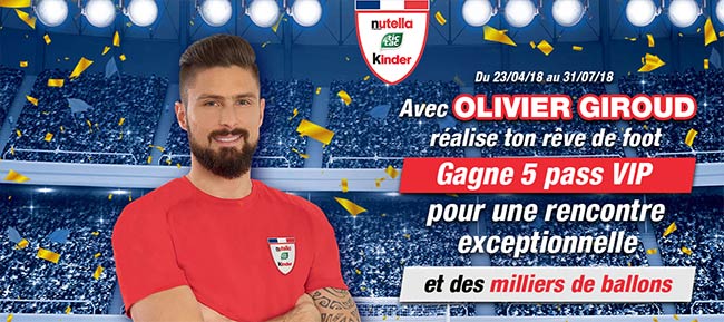 Nutella Kinder : cadeaux à gagner avec Rêve de foot