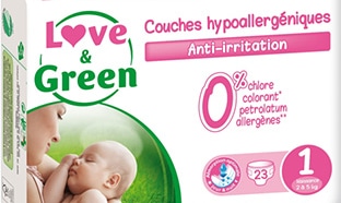 Échantillons gratuits de couches Love & Green