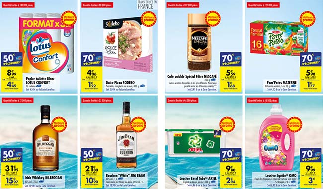 Jusqu’à 70% d’économies pendant Le mois des estivales de Carrefour