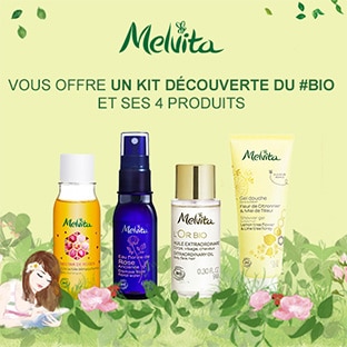 Melvita : 4 soins offerts + 3 échantillons + soldes jusqu’à -50%