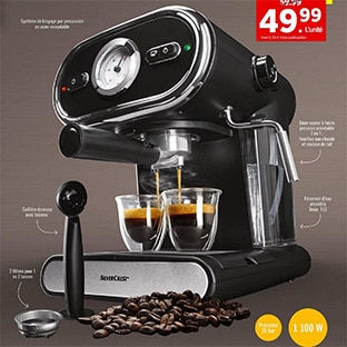 Promo Lidl : Machine à expresso Silvercrest