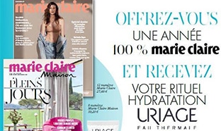 Bon plan Abonnements Marie Claire + soins Uriage