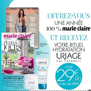 Bon plan Abonnements Marie Claire + soins Uriage