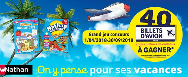 Les cadeaux à gagner avec le Jeu Réussir avec Nathan