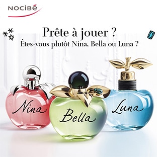 Jeu Nocibé : parfums Bella + Nina + Luna de Nina Ricci à remporter