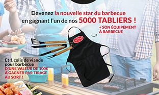 Jeu Novoviande : 5’000 tabliers et 1 colis de viande à gagner